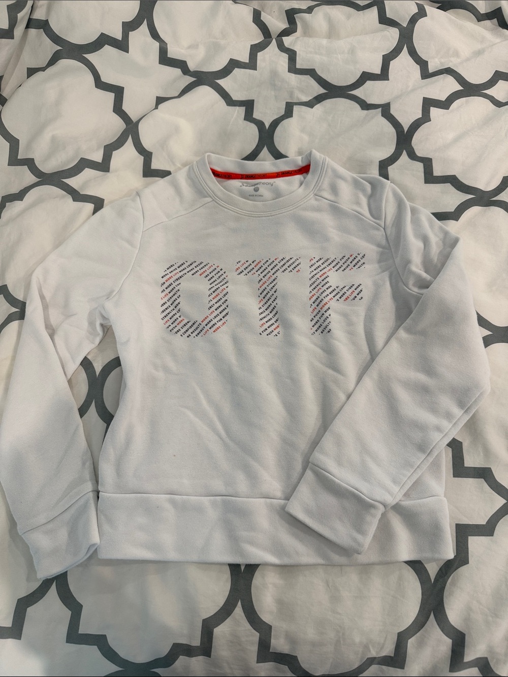 Orangetheory White Crewneck Sweatshirt